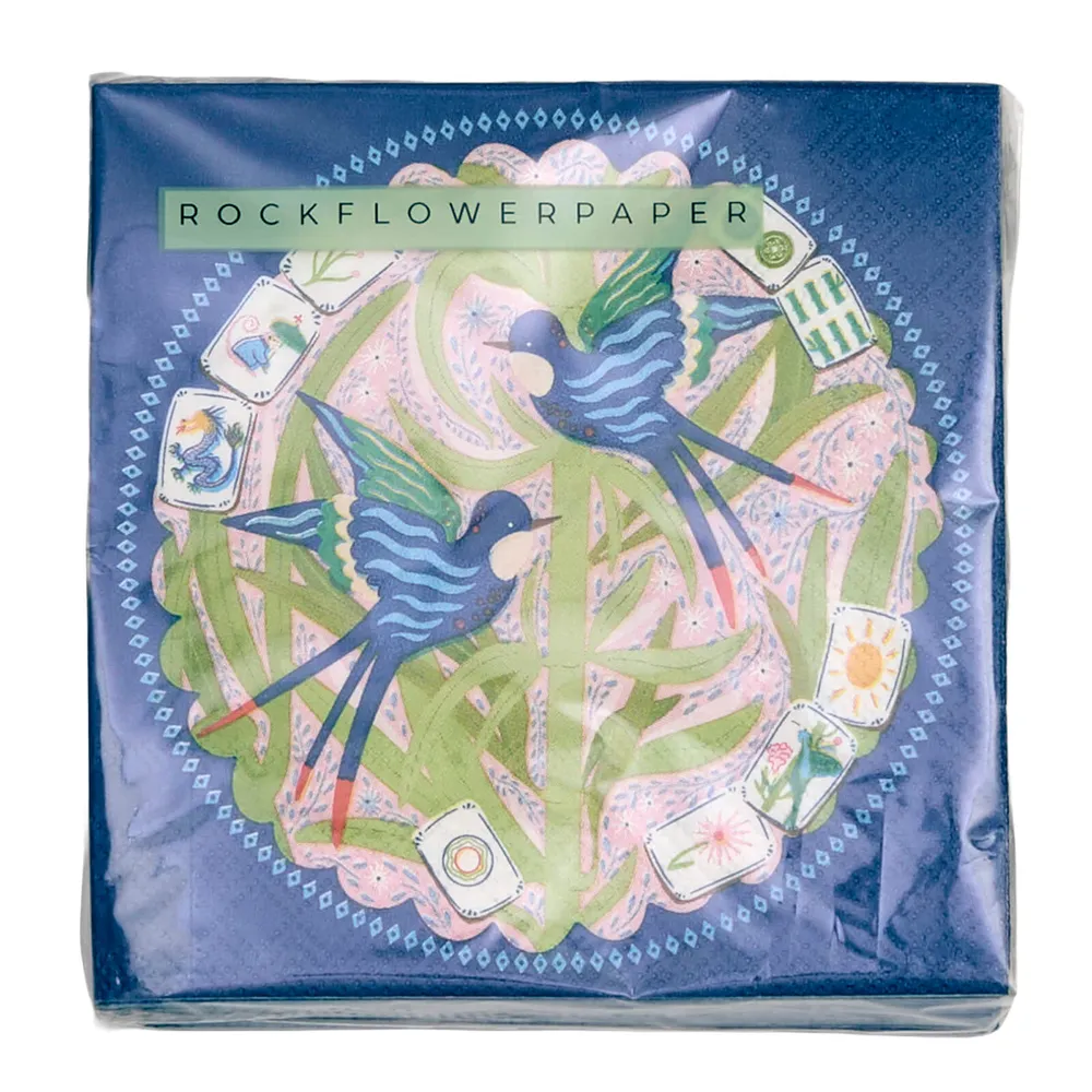 Mahjong Garden Paper Cocktail Napkin (Pack of 25)
