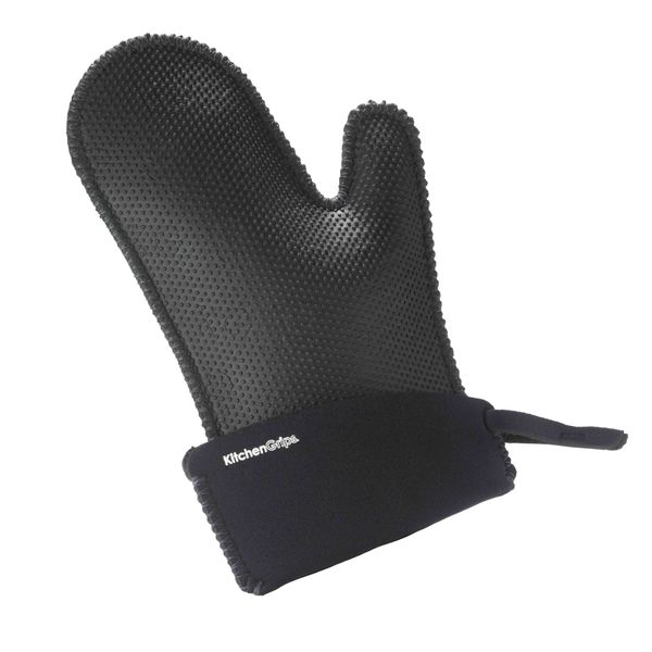 KG Chefs Mitt, Large, 14" x 7.5"/36cm x 19cm, Black/Black FLxaPrene