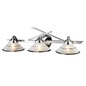 Refraction 25'' Wide 3-Light Vanity Light - Polished Chrome 1