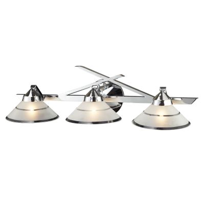 Refraction 25″ Wide 3-Light Vanity Light - Polished Chrome