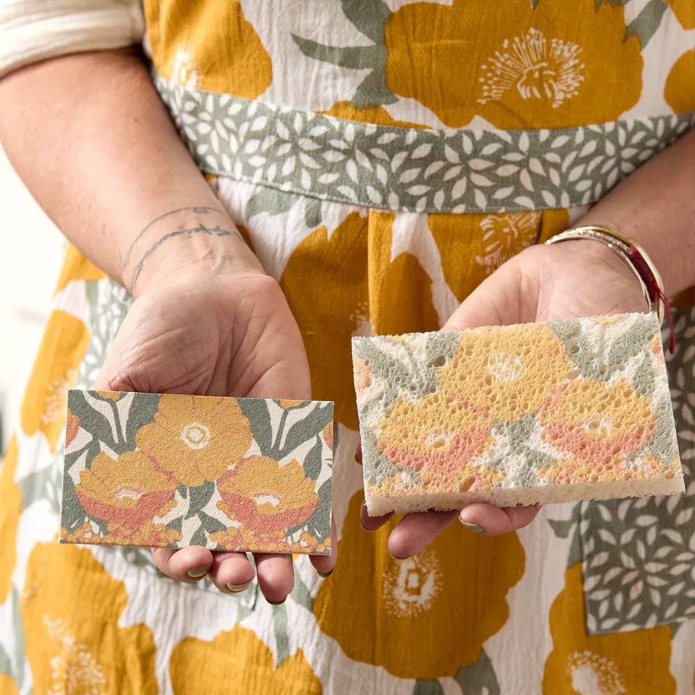 Icelandic Poppies Gold Pop-Up Sponge Set 3