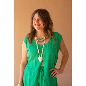 Sleeveless Split-Front Tunic / Kale 8