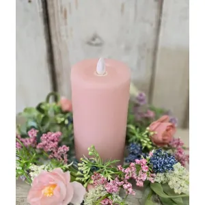Pink Moving Flame LED Candle 3x6in 2