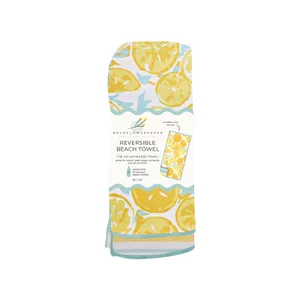 Lemon Slices Reversible Eco Beach Towel 6