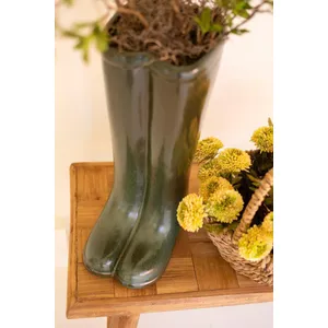 Large Ceramic Green Boot Vase 2