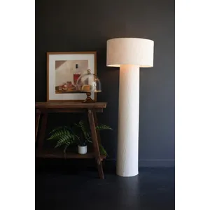 Boucle Fabric Floor Lamp with Shade 2