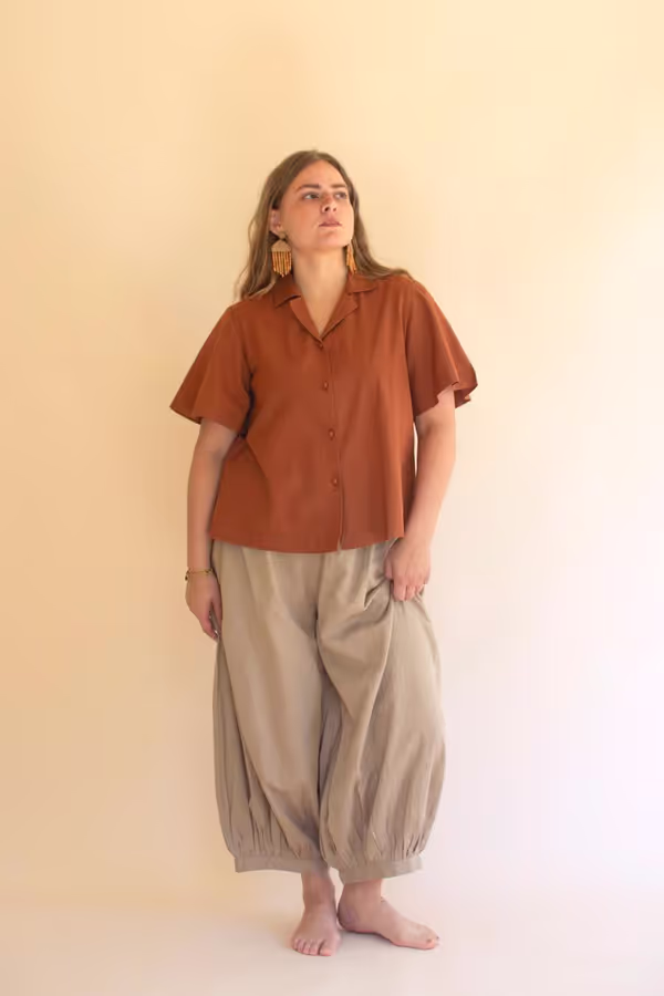 Drawstring Balloon Pant / Oatmeal