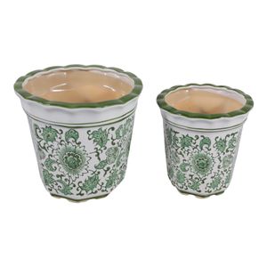 ENOCHFIELD SET OF 2 GREEN PLANTER 7 (IN) 6