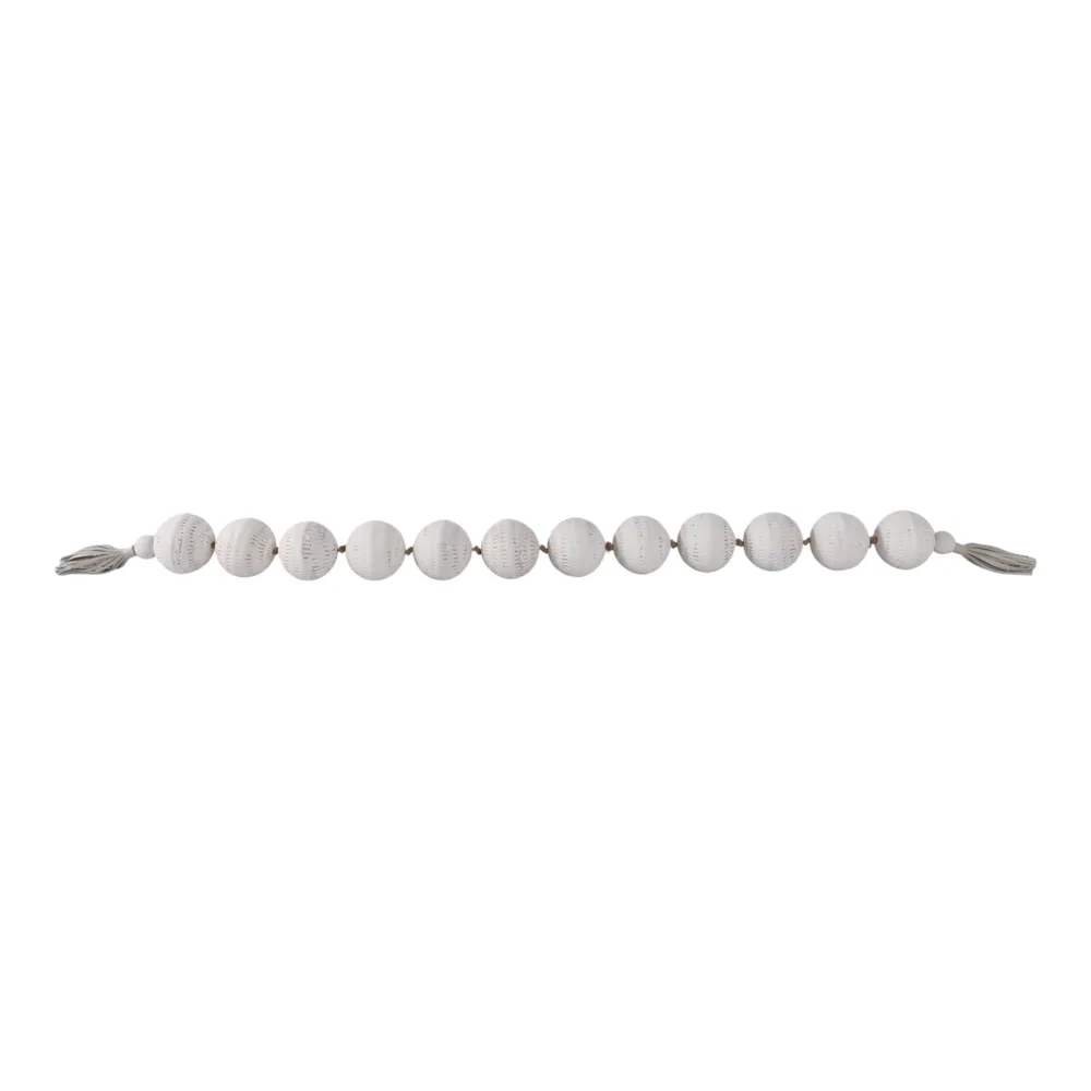 GARSONRUN WHITE BEAD 3 (IN)