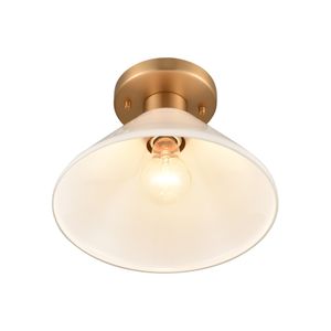 Vivica 10'' Wide 1-Light Flush Mount - Brushed Gold and Opal 4