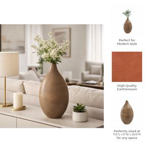 CABOTPARK BROWN VASE 21 (IN) 11