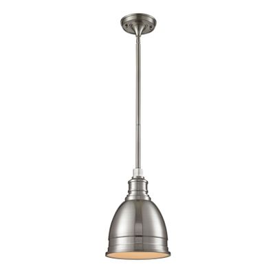 Carolton 8″ Wide 1-Light Mini Pendant - Brushed Nickel