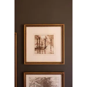 Set of 5 Mixed Framed European Gallery Wall Prints under Glass 5