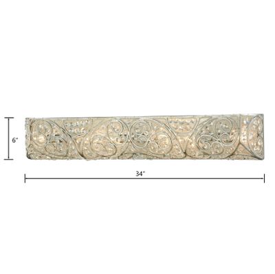 Andalusia 34'' Wide 6-Light Vanity Light - Aged Silver