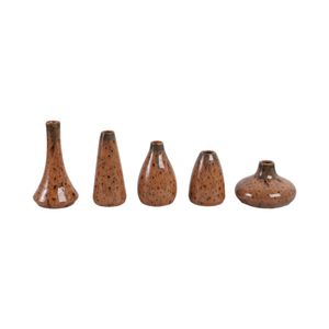 PAXTON SET OF 5 BROWN VASES 8 (IN) 5