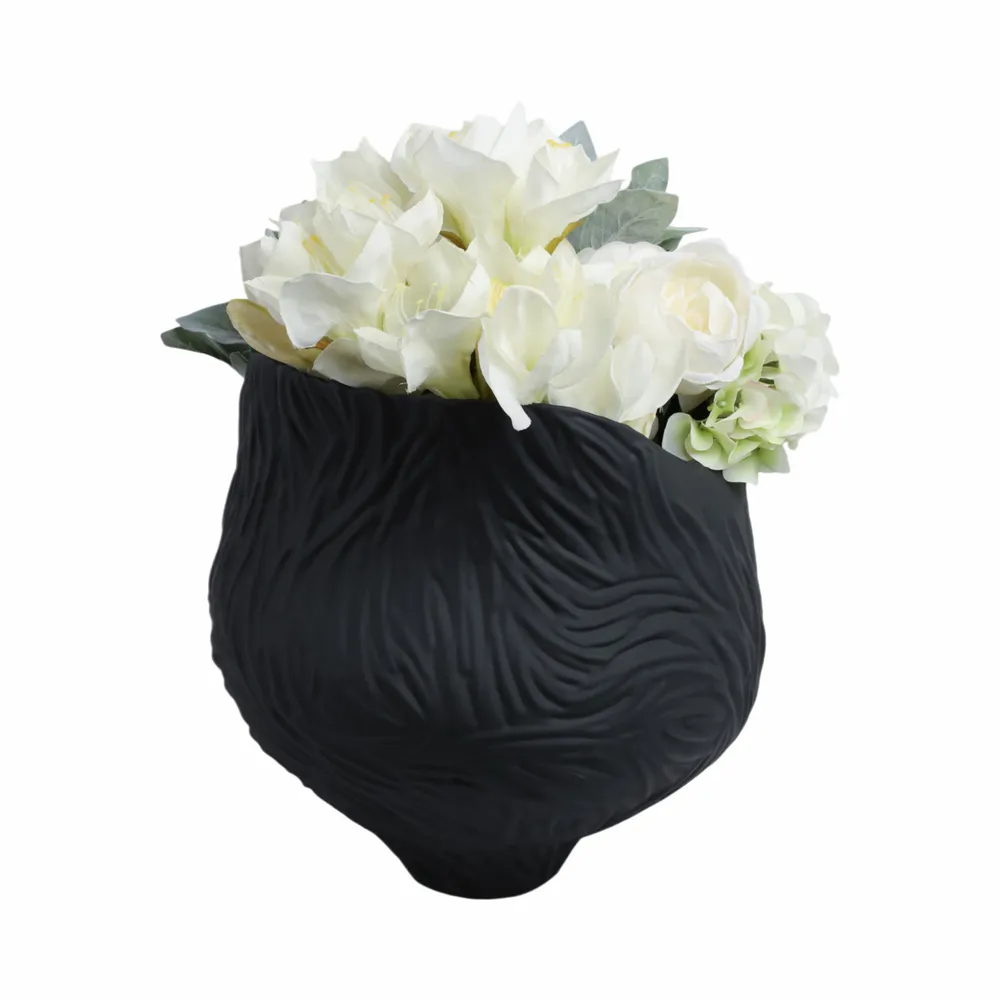 THORNTONPARK BLACK VASE 16 (IN)