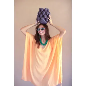 Cumin Kaftan with Matching Bag 8