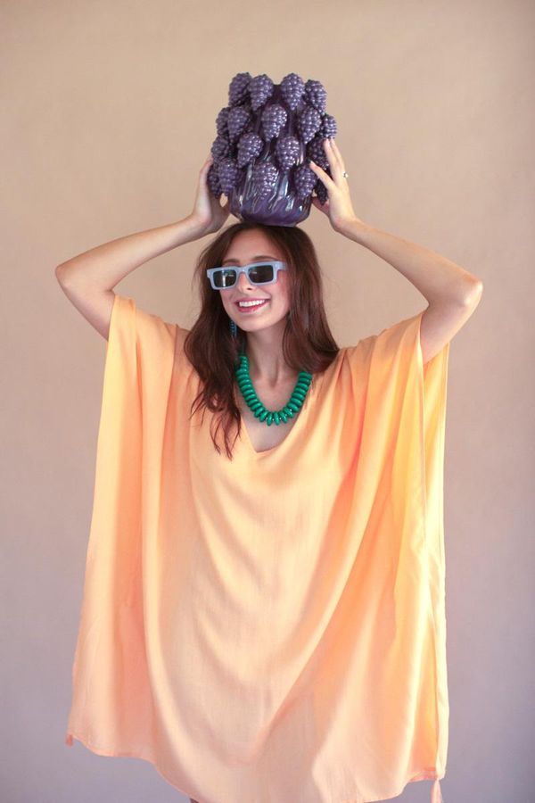 Cumin Kaftan with Matching Bag