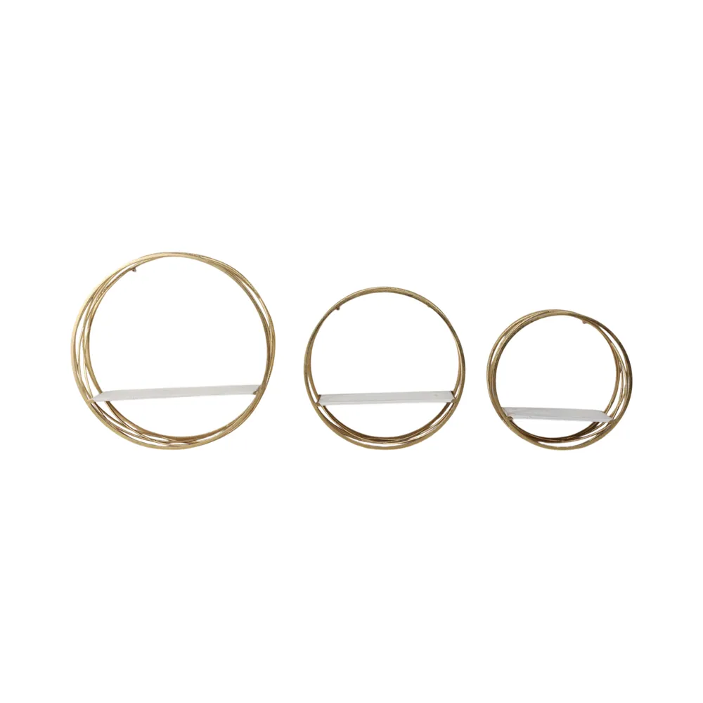 HAMPTONMORE SET OF 3 WHITE WALL SHELF 6 (IN)