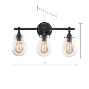 Jaelyn 21'' Wide 3-Light Vanity Light - Oil Rubbed Bronze 2
