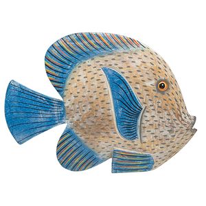 13" WHITE FISH WITH TURQUOISE FINS 1