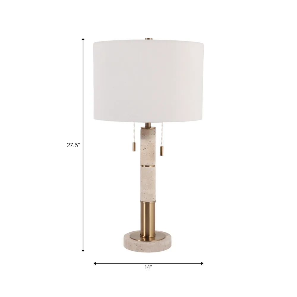 ALECSIDE IVORY LAMP 28 (IN)