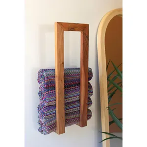 Wooden Wall Towel Rack 3