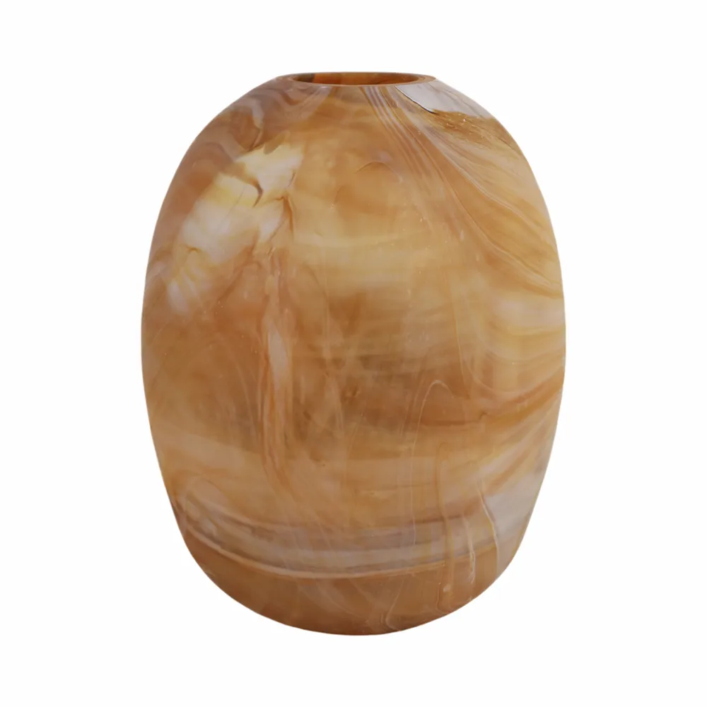 BARTONWOOD BROWN GLASS VASE 14 (IN)