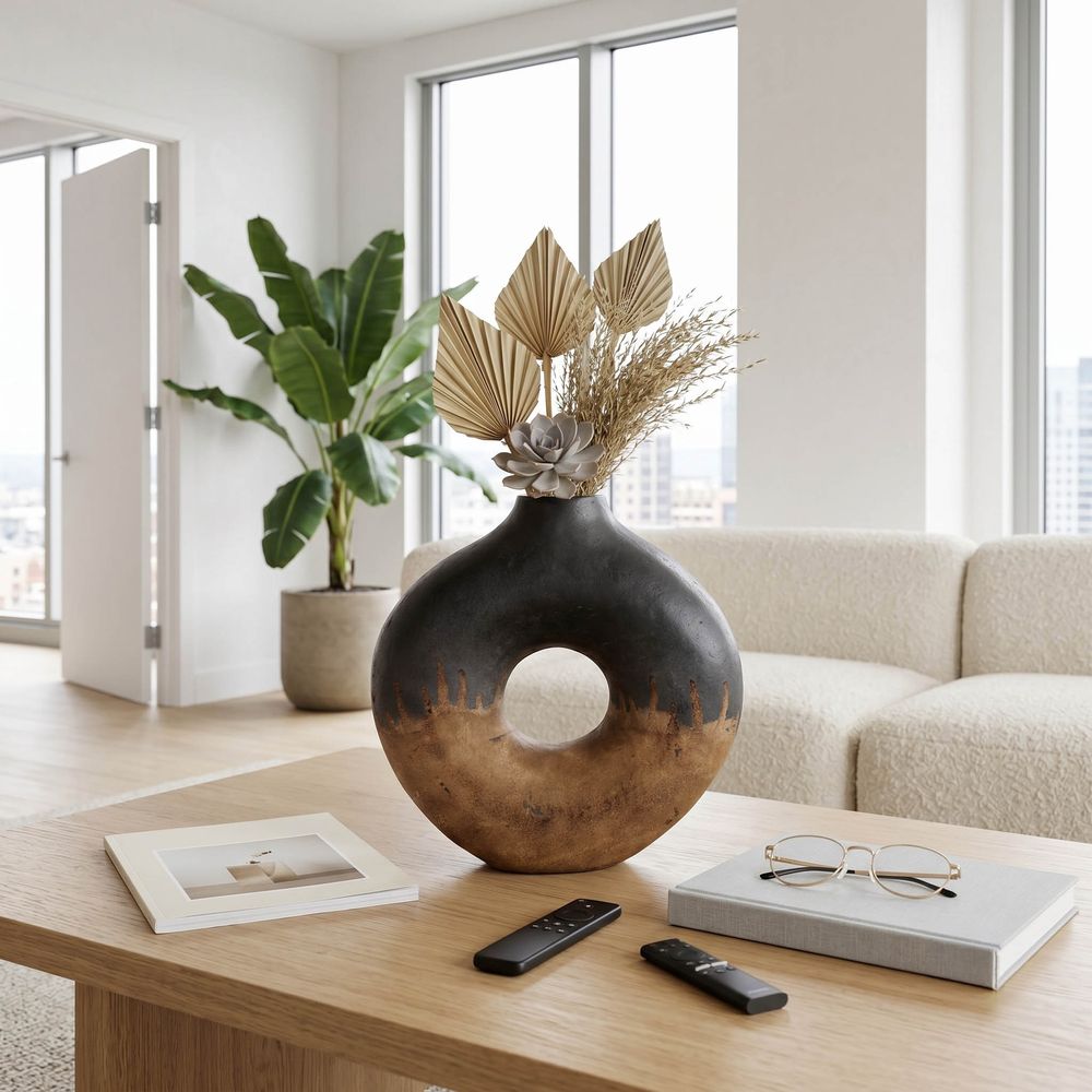 HANKPORT BLACK VASE 12 (IN)