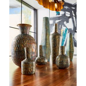 Erwin Vase - Set of 2 Oxidized Brass 8