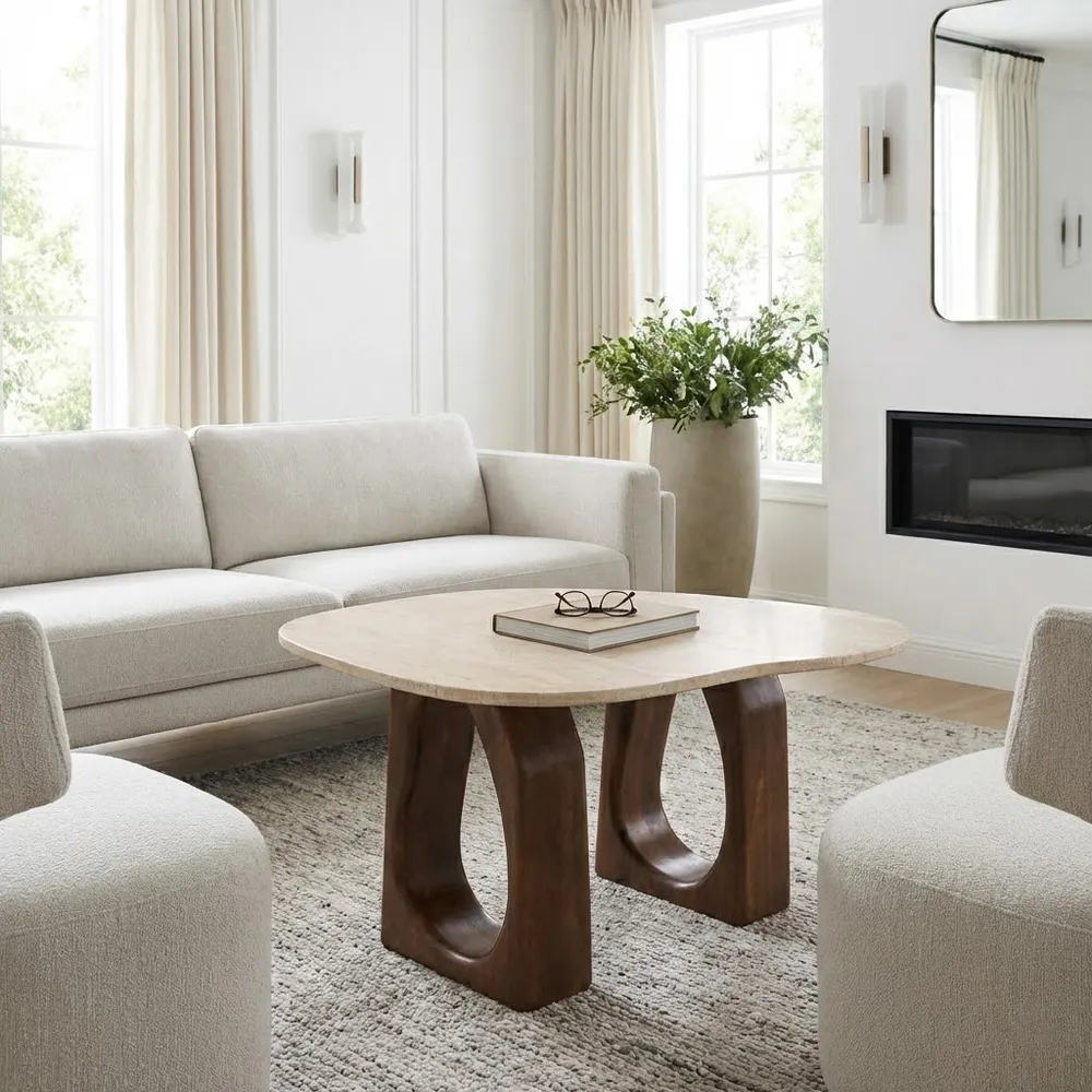 GRANTHAMVALE TAN COFFEE TABLE 16 (IN)