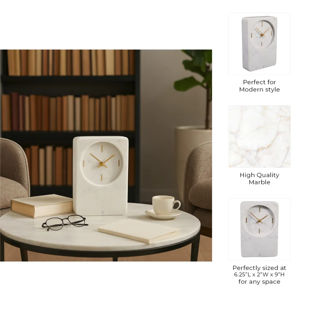 GLENNROSE WHITE CLOCK 9 (IN)