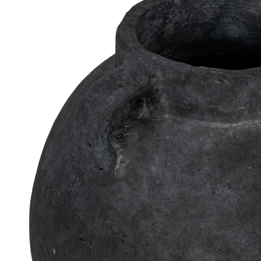 CORBINFORD BLACK VASE 10 (IN)