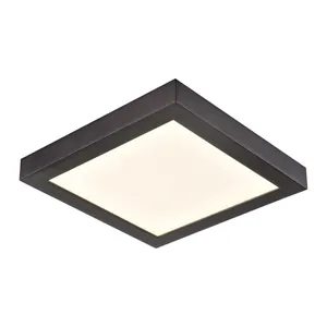 Titan 6'' Wide Integrated LED Down Light - Square Oil Rubbed Bronze 1