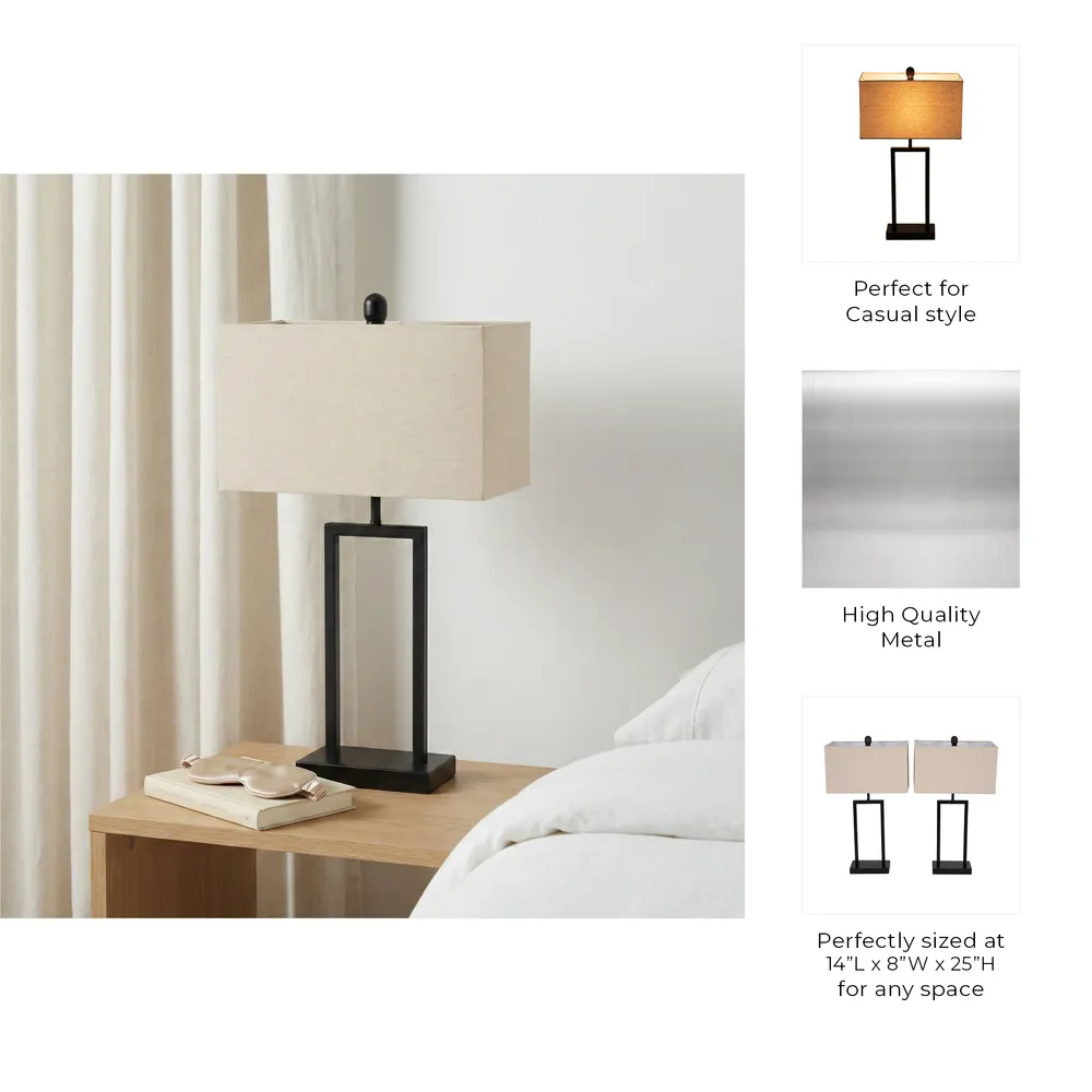HEDLEYHAVEN SET OF 2 BLACK LAMPS 25 (IN)