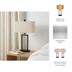HEDLEYHAVEN SET OF 2 BLACK LAMPS 25 (IN) 10