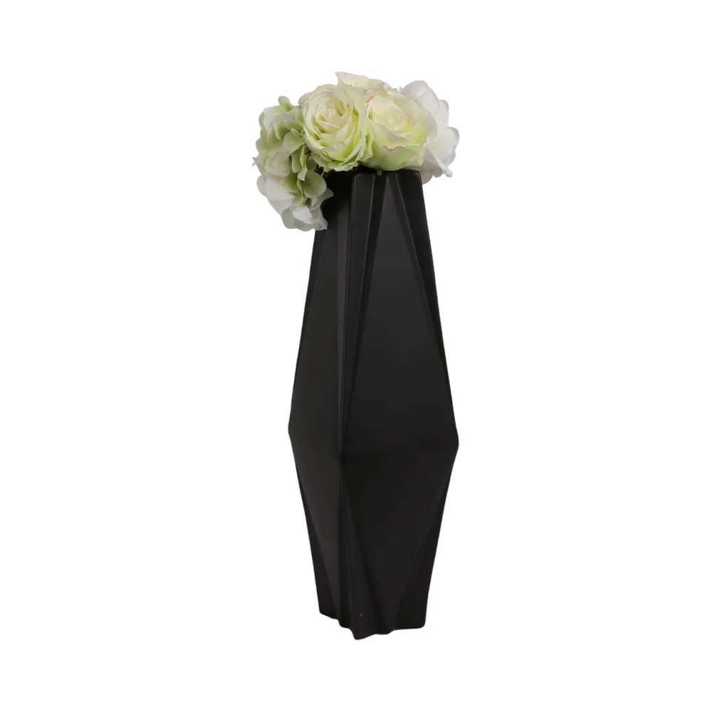 TARASIDE BLACK VASE 21 (IN)
