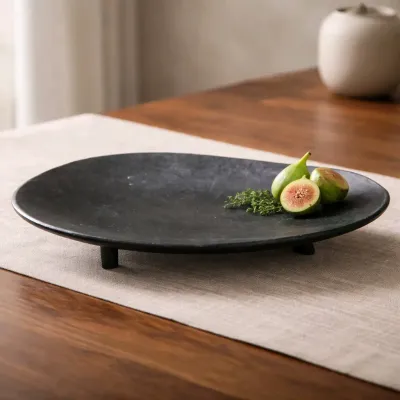 Oval Metal Tray 9x6in