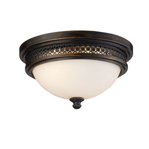 Georgia 13'' Wide 2-Light Flush Mount - Deep Rust 1
