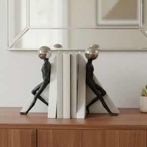 LOCHCLIFF SET OF 2 BLACK BOOKENDS 11 (IN) 9
