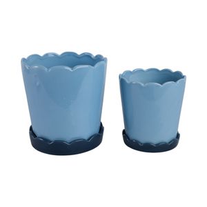 PALMERMORE SET OF 2 BLUE PLANTER 8 (IN) 1