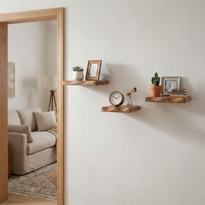 ATLASTON SET OF 3 BROWN WALL SHELF 1 (IN) 11