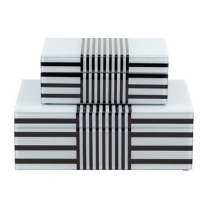 CAMDENVALE SET OF 2 BLACK BOXES 4 (IN) 4