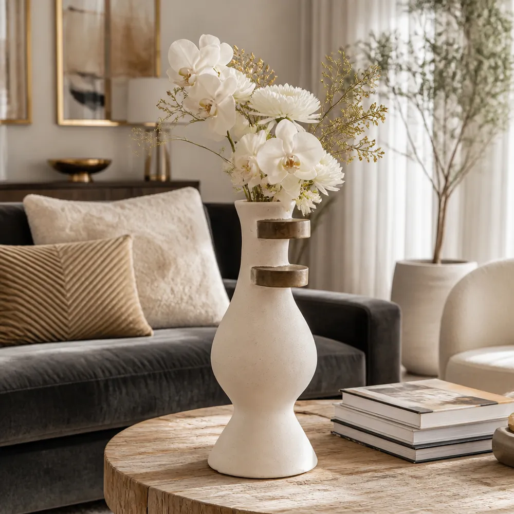 ROMANDALE IVORY VASE 18 (IN)