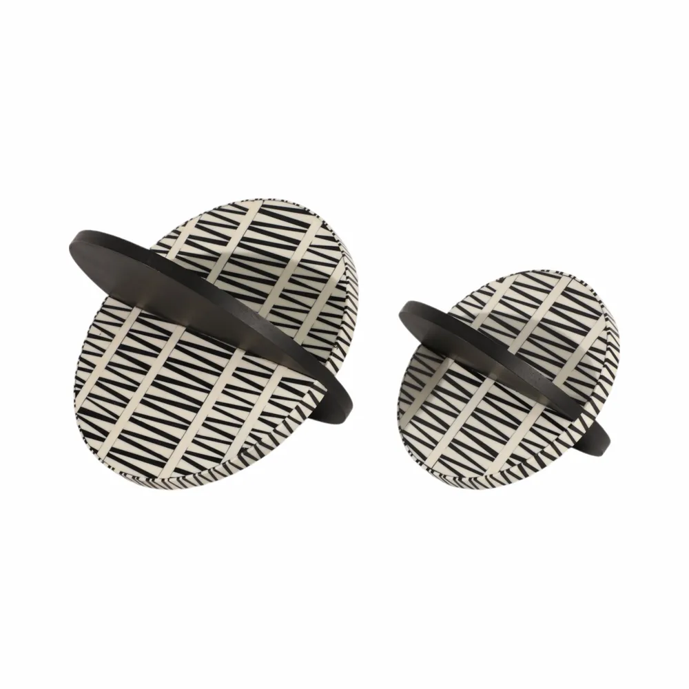 IVYGATE SET OF 2 BLACK DECOR 10 (IN)