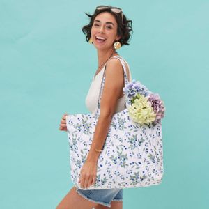 Blueberries Little Shopper Canvas Tote Bag 3