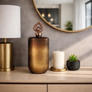 FINLEYGROVE BRONZE GLASS VASE 17 (IN) 10