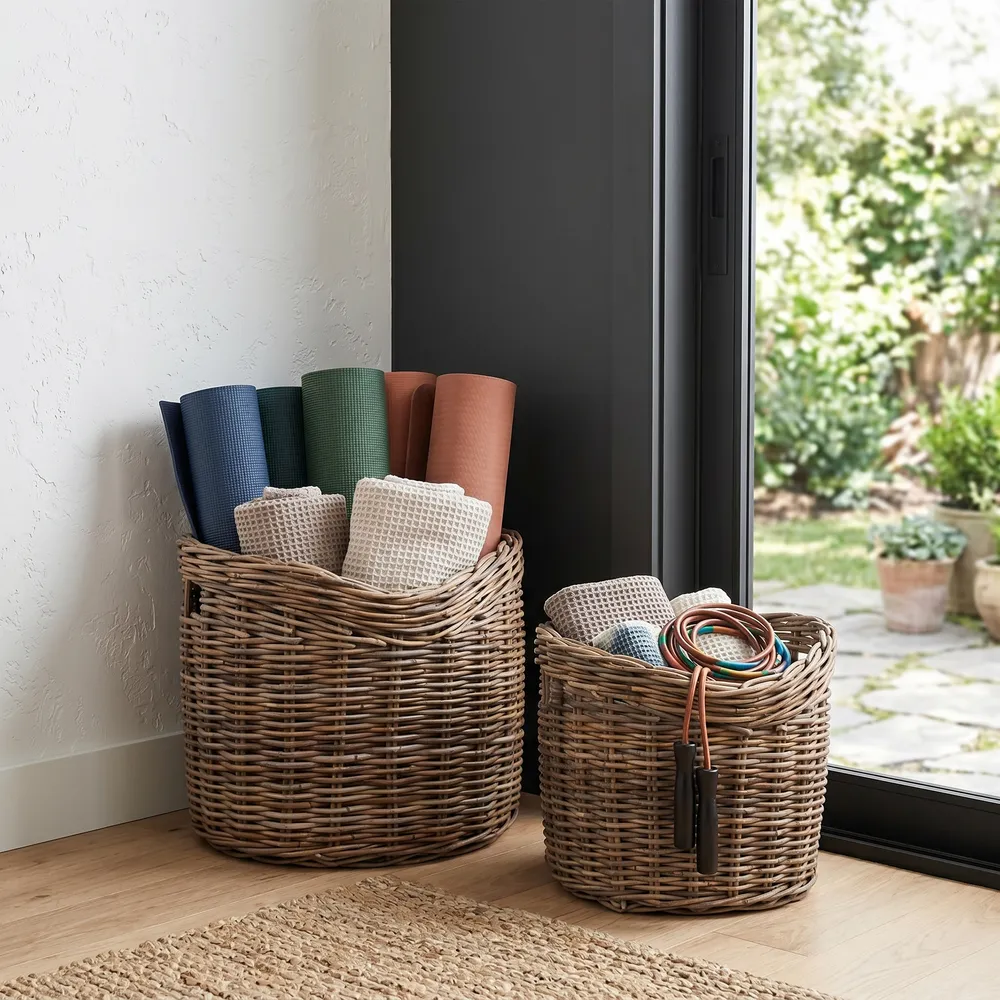 EDGESHAW SET OF 2 BROWN STORAGE 17 (IN)