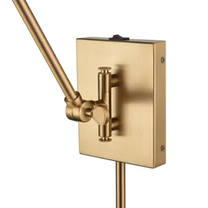 Whitmire 10.25″ High 1-Light Plug-In/Hardwire Sconce - Brushed Gold 6