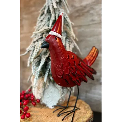 Metal Christmas Cardinal 11in